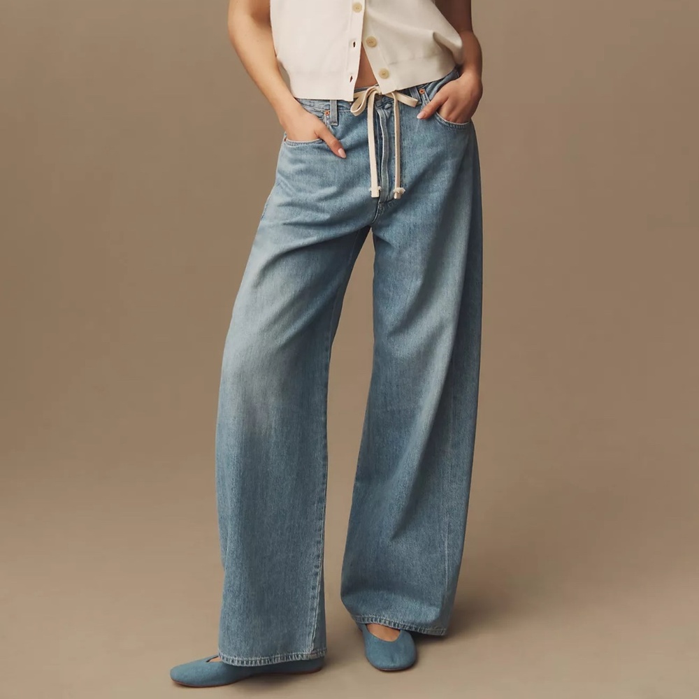 Citizens of Humanity Brynn Drawstring High-Rise Wide-Leg Jeans | Size 27